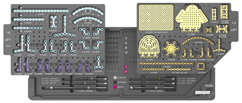 Instrument Tray: 1.2 1.6 mm module